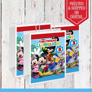 Mickey Mouse Clubhouse Party Bags  - Gift Bags  - Mickey Mouse Party - Mickey Party - Mickey Birthday - Mickey Mouse Favors - Favor Bags