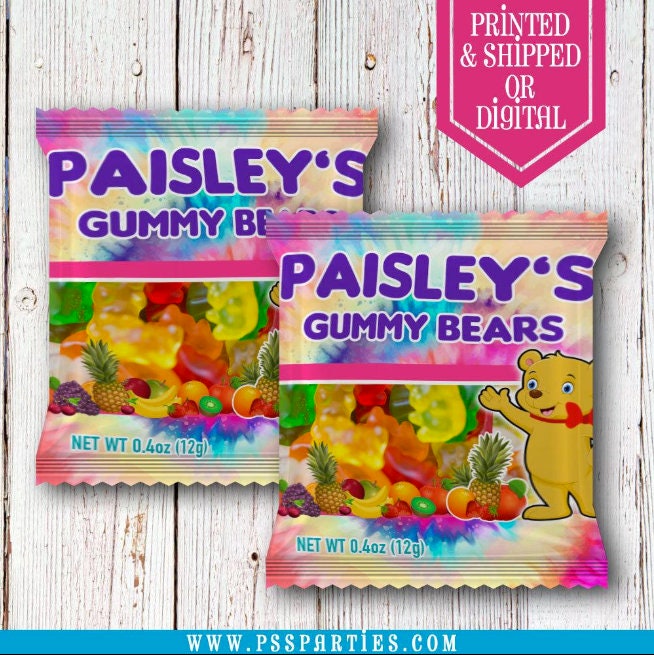 gummy bear tie dye shirt