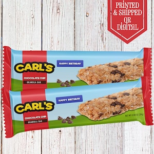Granola Bar Favor - Custom Granola Bar - Granola Bar Wrapper - Candy Favor - Custom Wrappers - Chocolate Bar - Custom Granola Bar Wrapper