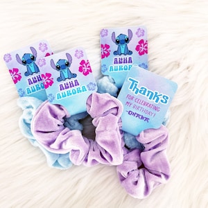 Stitch Scrunchie Favors - Scrunchies - Lilo and Stitch Party - Lilo and Stitch Birthday - Stitch Party - Lilo and Stitch Favors - Stitch