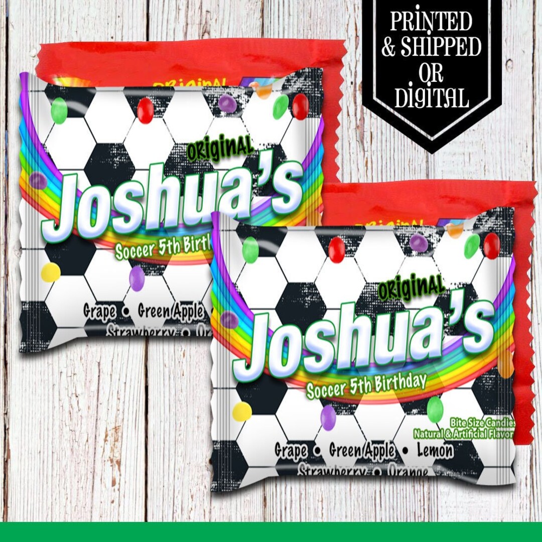Soccer Mini Rainbow Candies Candy Labels Soccer Party Soccer Birthday