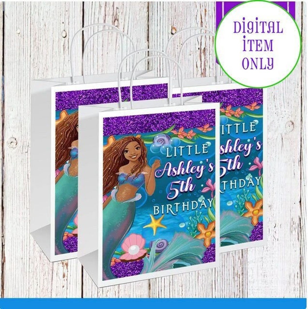 The Little Mermaid Party Bags - Gift Bags - African American - Live ...