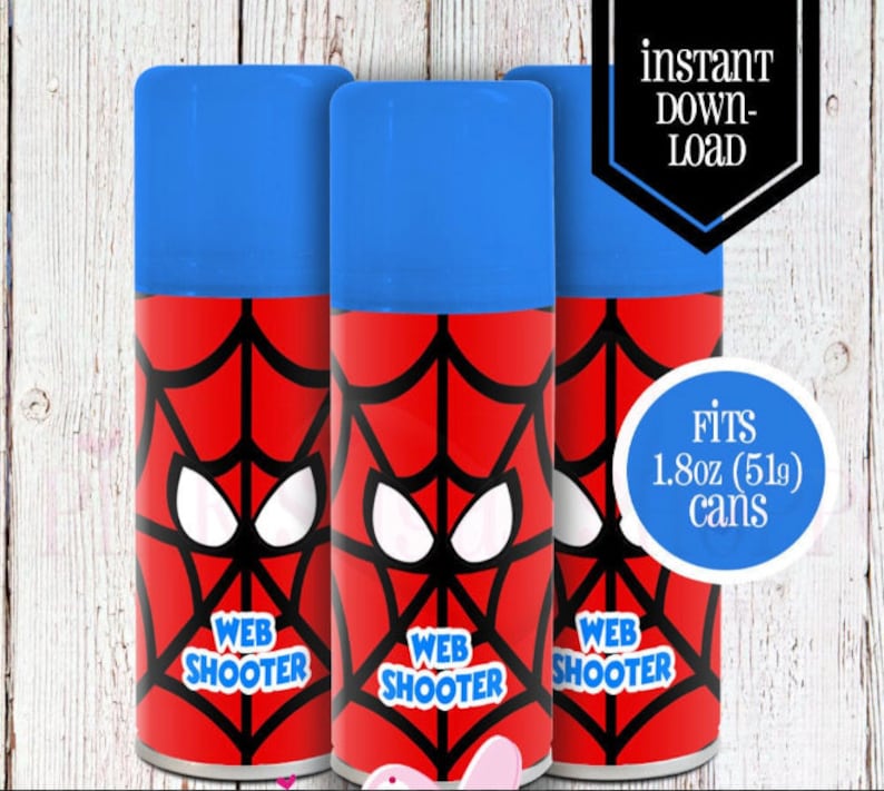 Buy Spiderman  Shooter Labels Silly String Labels Spiderman Online