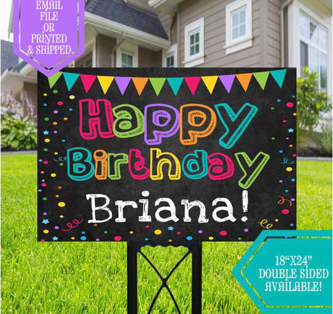 Happy Birthday Yard Sign Birthday Sign Birthday Party Birthday Party