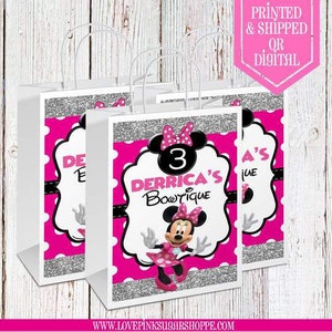 Minnie Mouse Gift Bags  - Chip Bags  - Minnie Mouse Party - Minnie Birthday - Happy Birthday Favors - Minnie Favors - Minnie - Minnie Mouse