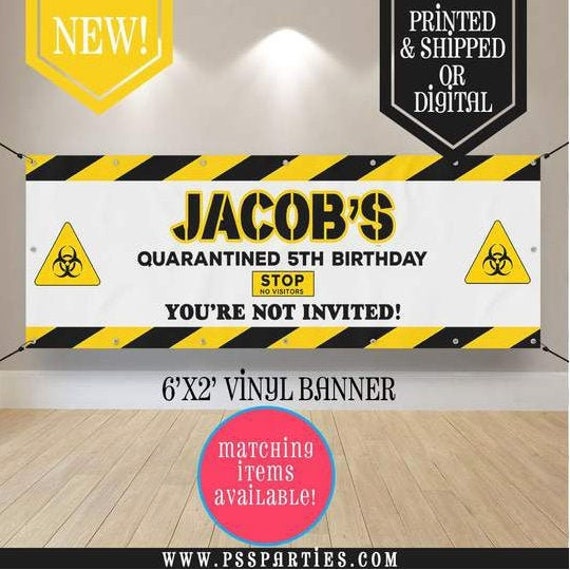 Quarantine birthday banner deals