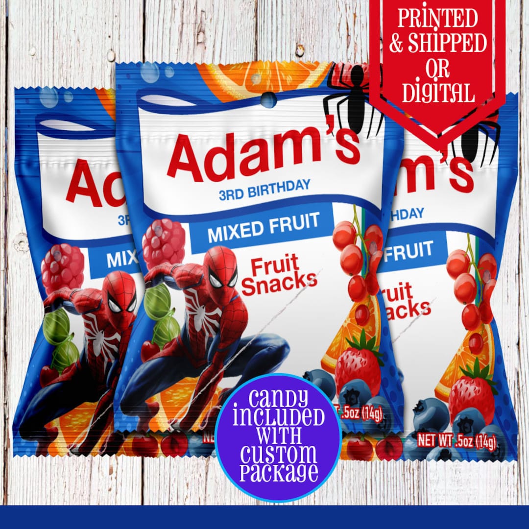 Spiderman Fruit Snacks Fruit Snacks Spiderman Party Spiderman Birthday