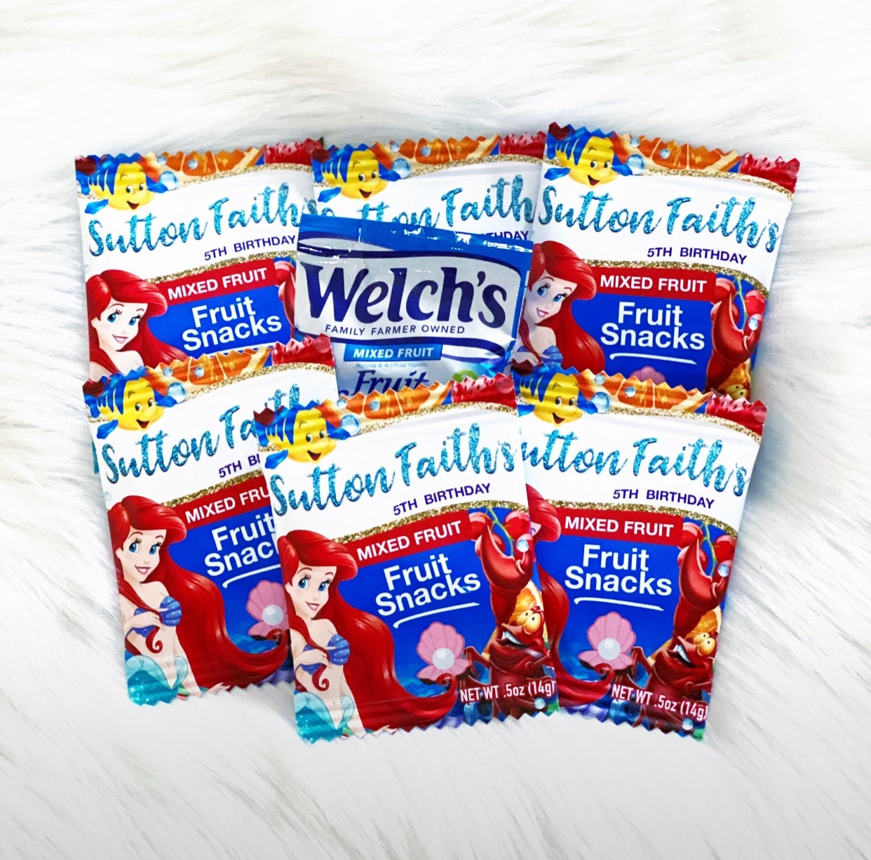 Little Mermaid Fruit Snacks Fruit Snacks Little Mermaid Etsy