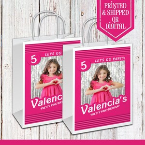 Lets Go Party Bags - Gift Bag - Come on lets go Party - Pink Party - Lets Go Party Birthday - Lets Go Party Favors - Doll Party - Doll Favor