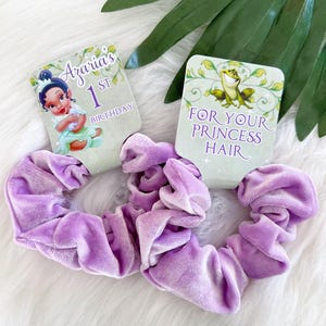 Baby Princess Tiana Scrunchie Favors - Scrunchies - Princess Tiana Party - Princess Tiana Birthday - Princess Party - Princess Tiana Favors