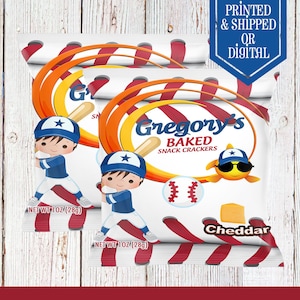 Baseball Junge Goldfisch Snack Taschen - Chip Taschen - Baseball Party - Baseball Geburtstag - Sport Party - Baseball Gastgeschenke - Baseball Leckereien