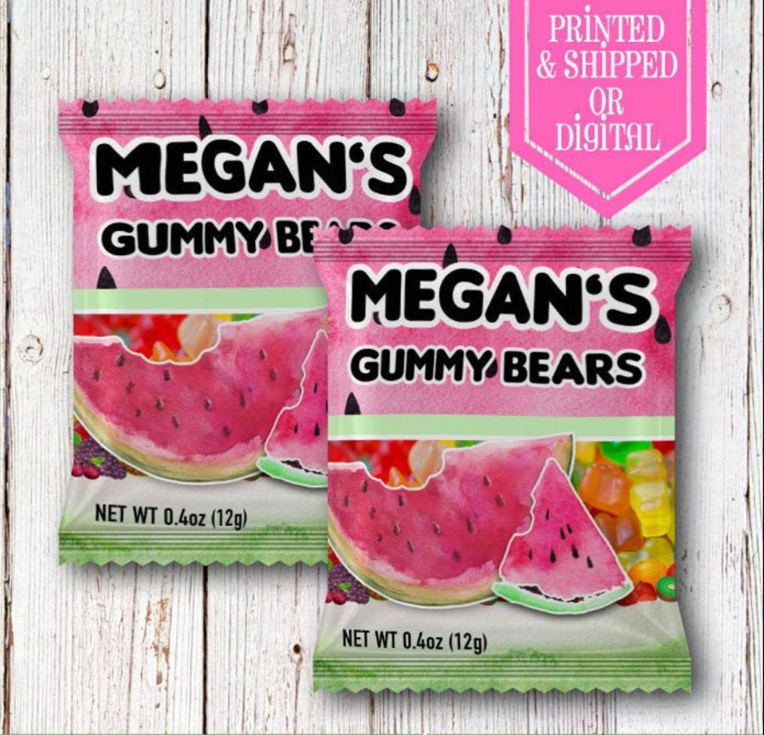 One in a Melon Gummy Bears Fruit Snacks Watermelon Party Watermelon
