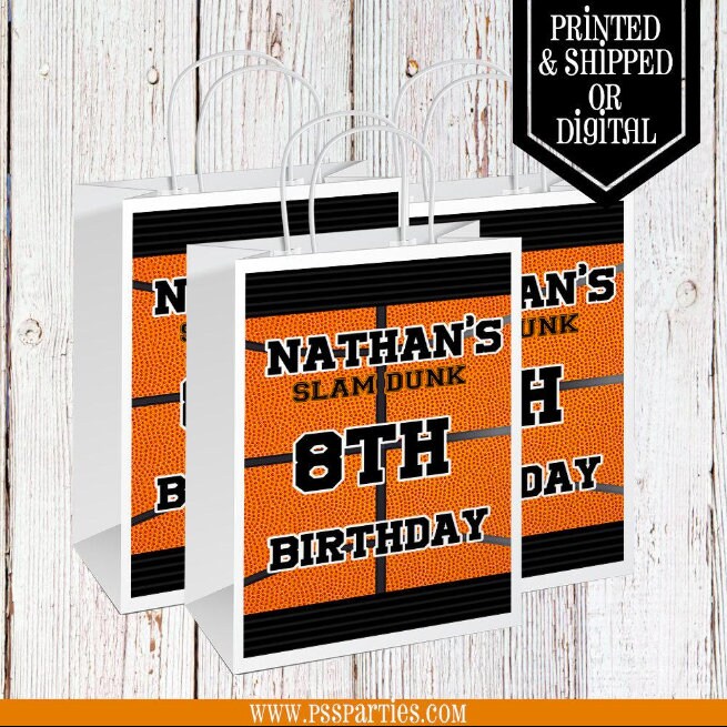 Basketball Party Bags Gift Bags Basketball Party Etsy
