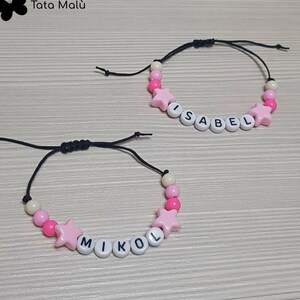 Bracelet with name and beads, bracelet letters, bracelet name, gift children, personalized bracelet, beads and letters