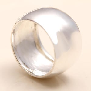 Sterling Silver Wide Band Wedding Ring – Comfort Fit, Minimalist