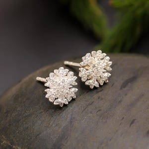 925 Sterling Silver CZ Snowflake Stud Earrings | Winter Crystal Studs | Handmade Jewellery for Women | Christmas Gift Idea