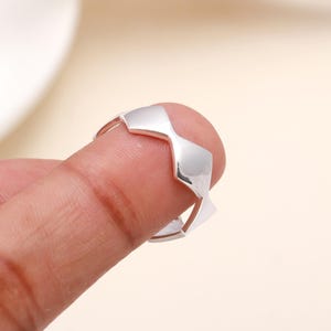 925 Sterling Silver Star Design Ring • Open Geometric Star Band • Modern Minimalist Statement Ring • Handmade Silver Jewelry for Her