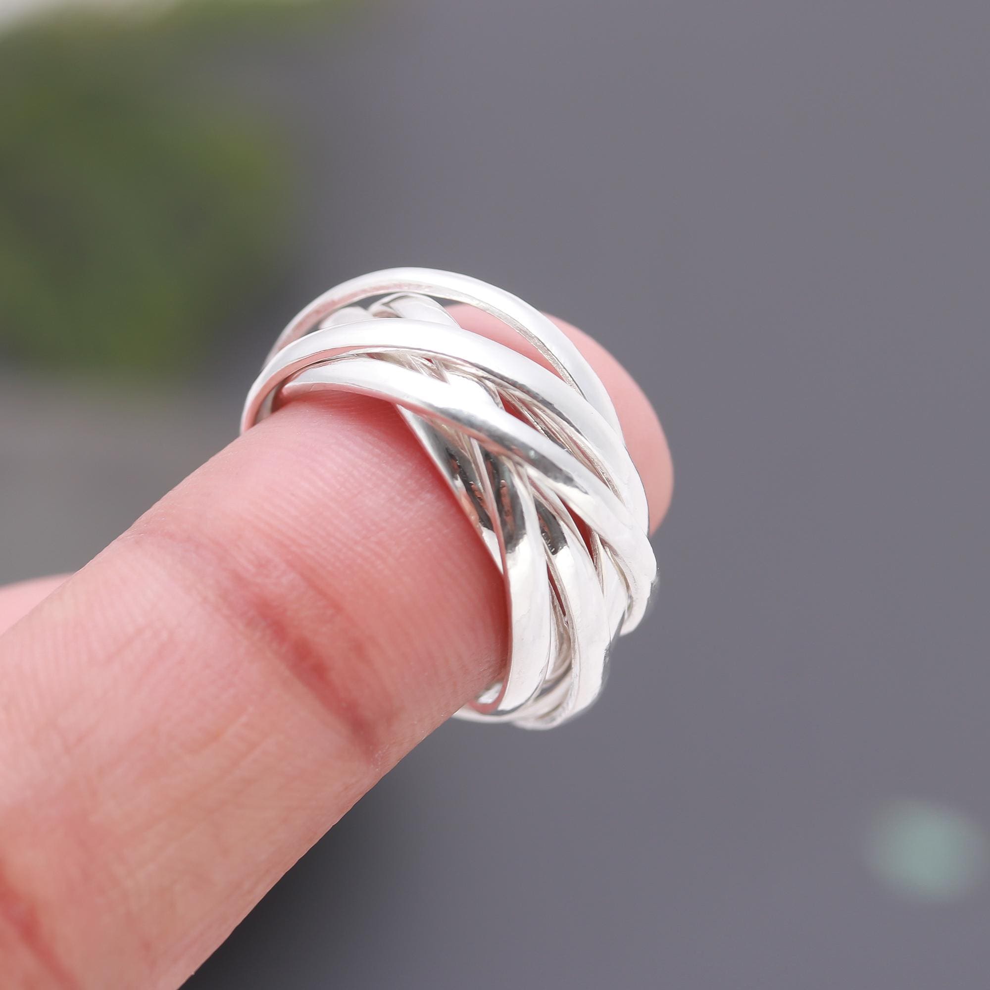 Sterling Silver Interlocking Multi Band Ring | Modern Statement