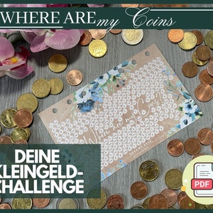 PDF Where are my Coins Small change save money A6 ring binder PDF set of 3