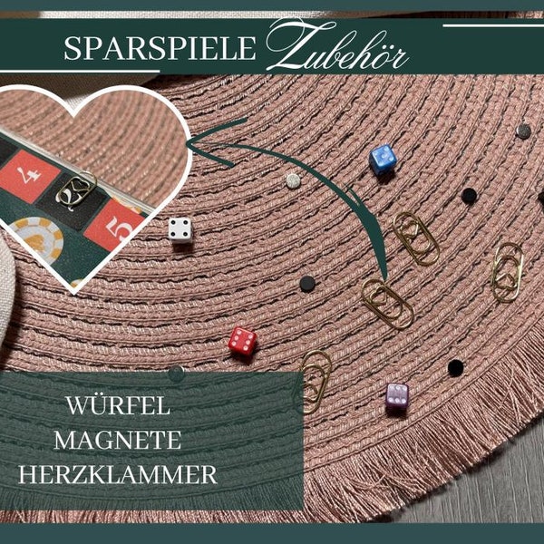 Mini Würfel & Magnet Sparspiel Zubehör Spielfigur