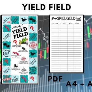 Yield Field Stock Market Saving Game Save Money A4 + A6 Set PDF Download
