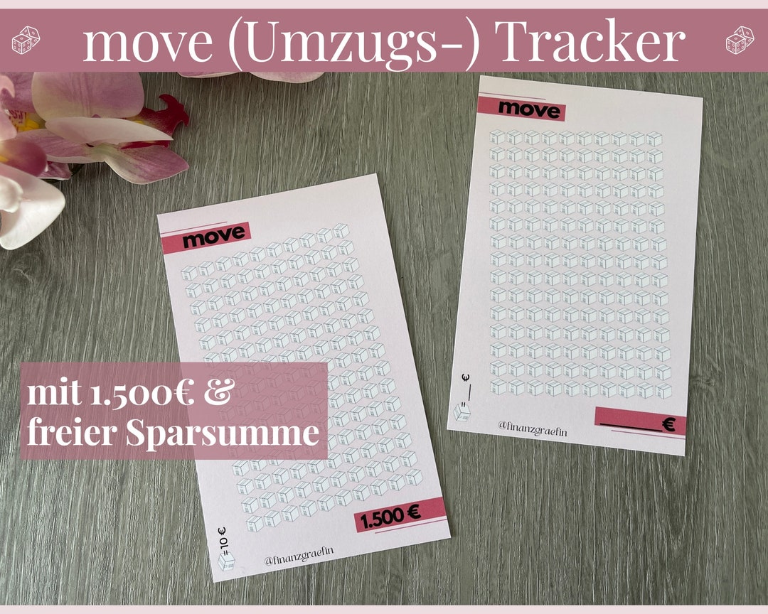 Move Moving Tracker Tracker Savings Challenge Envelope Method - Etsy