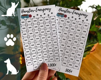 Pet Emergency Tracker - Save Money A6 - Fits Zipper Pockets