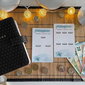 3-6 Months Salary Emergency Fund Savings Challenge Tracker Money Saving Challenge suitable for A6 envelopes