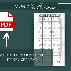 PDF Money Monday Small change save money A6 ring binder PDF set of 3