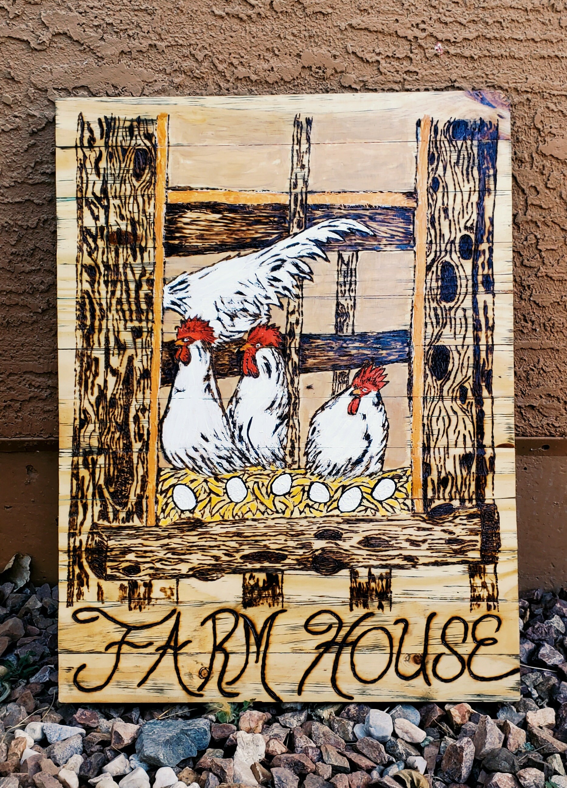 Custom Farmhouse Art Rustic Wood Painting Wall Art Farm Etsy