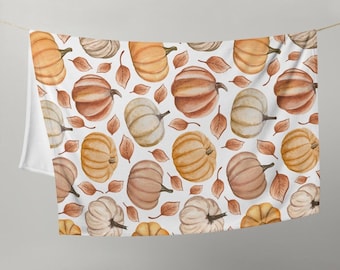 Pumpkin Fall Throw Blanket: Cozy Autumn Decor