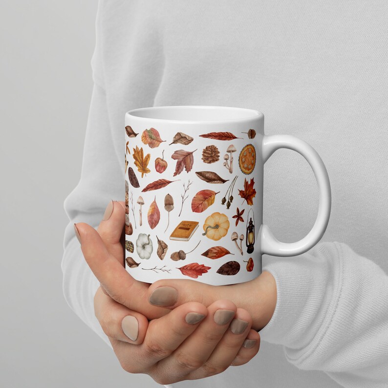 White glossy mug