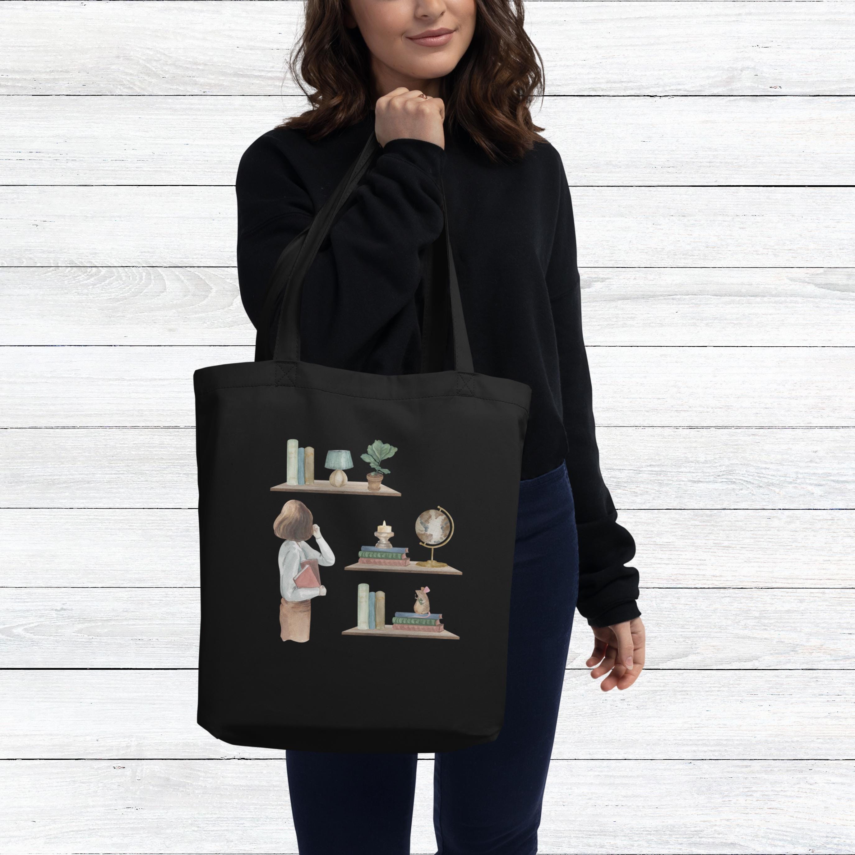 Book Lover Tote Bag – Cute Reusable Canvas Shopping Bag With 'I'm All Booked' Print, 13.78x15.7 Inch Cotton Tote For Women - View #8