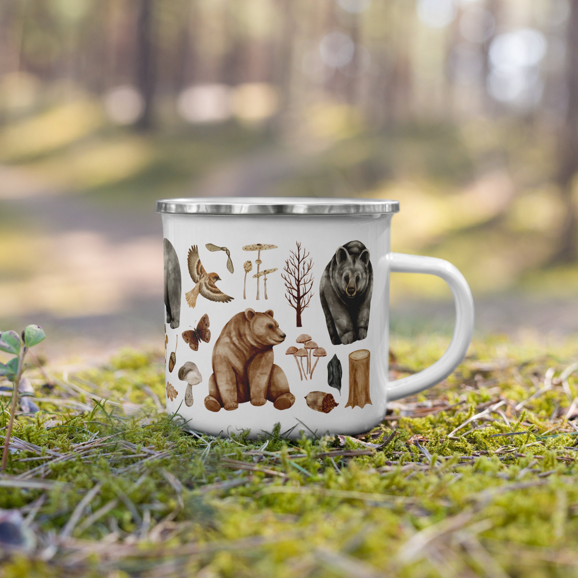 Cottagecore Deer coffee cup Cute Aesthetic mugs Goblincore Book nook fall  mug