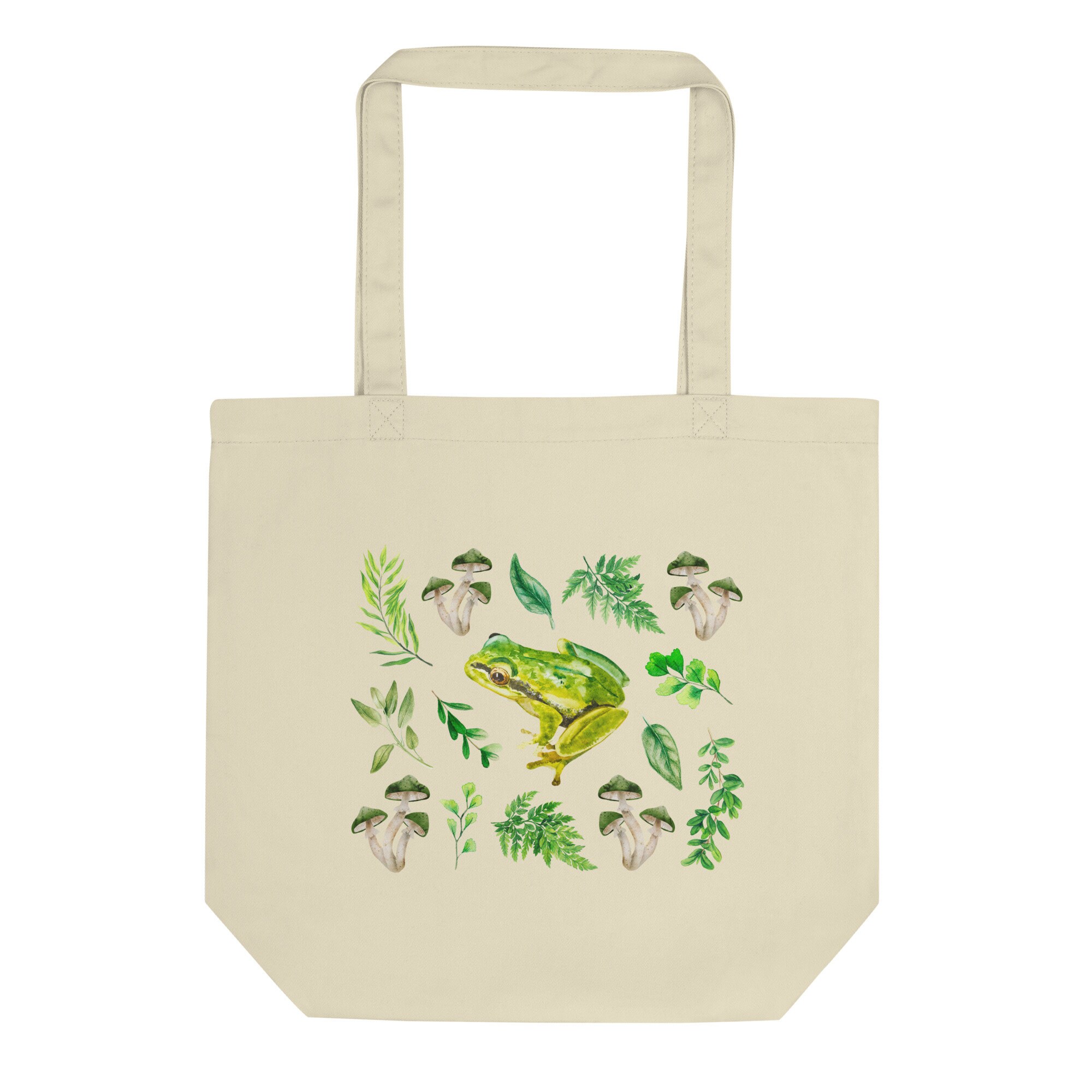 Cute Frog Tote Bag Aesthetic Cottagecore Decor Mushroom Bag | Etsy