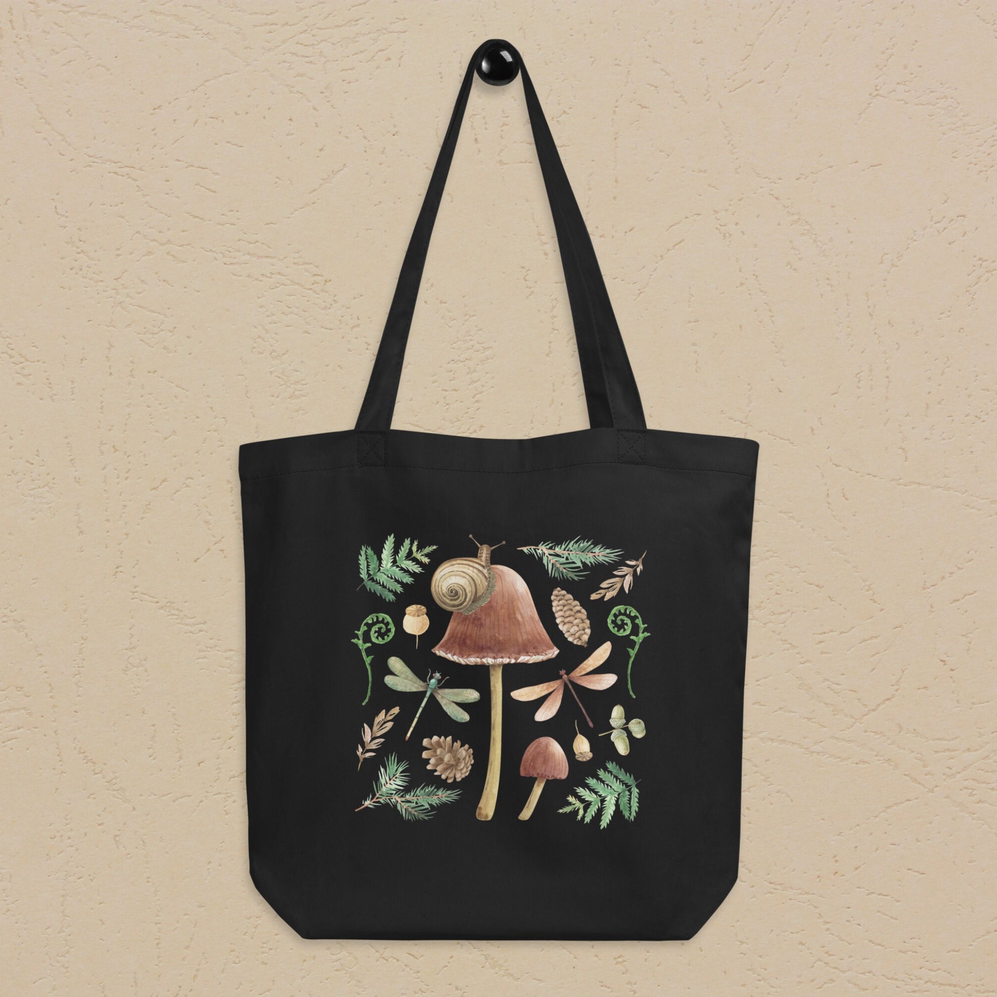 Whimsigoth Canvas Tote Bag Aesthetic Forestcore Eco Friendly Christmas ...