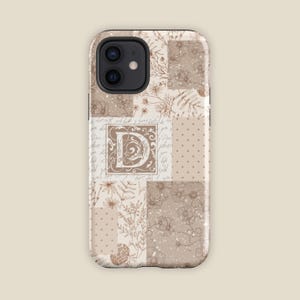 Floral Custom Initial Phone Case | Personalized Monogram Phonecase for iPhone 17 to 11