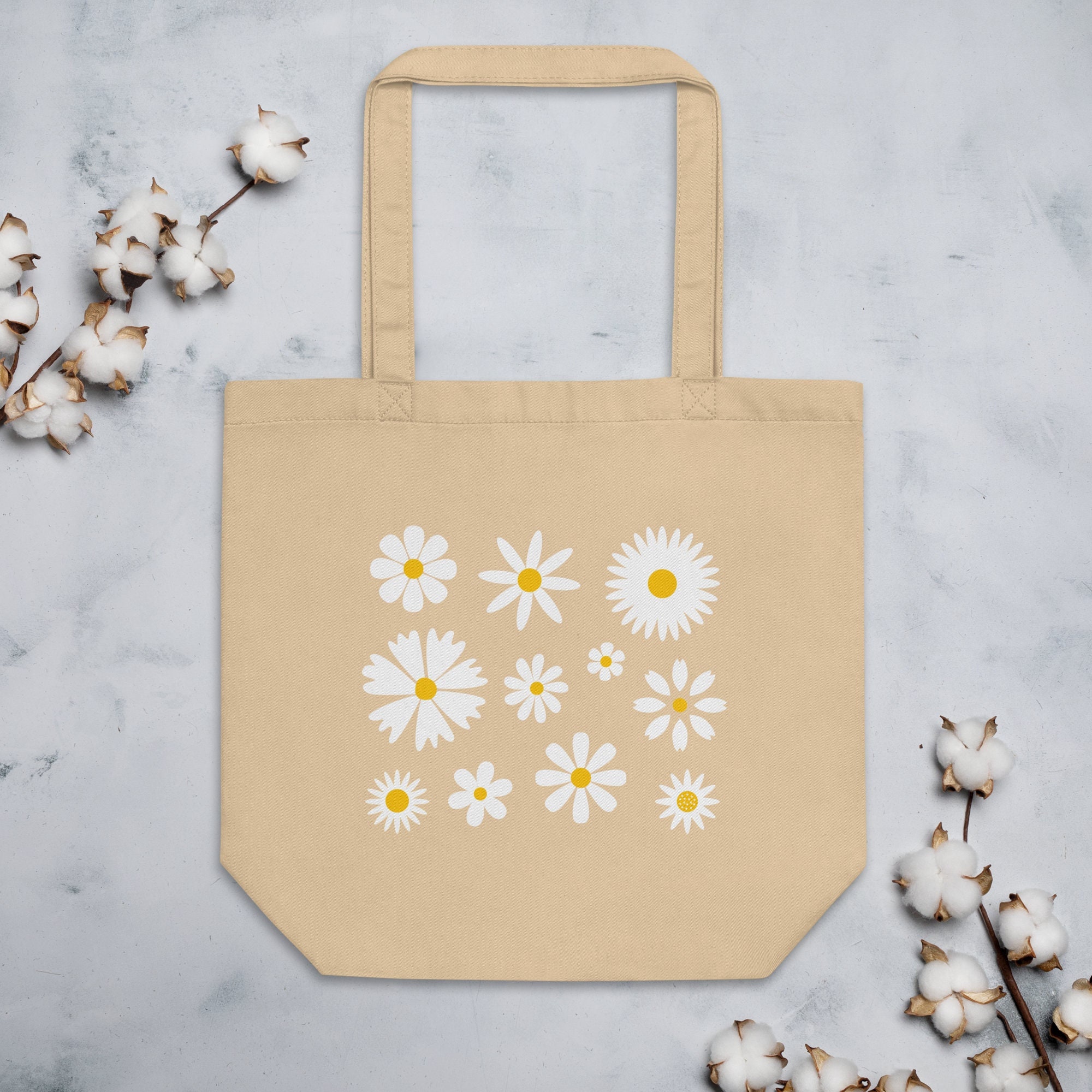 Daisy Floral Tote Bag Aesthetic Best Holiday Gifts for Mom - Etsy