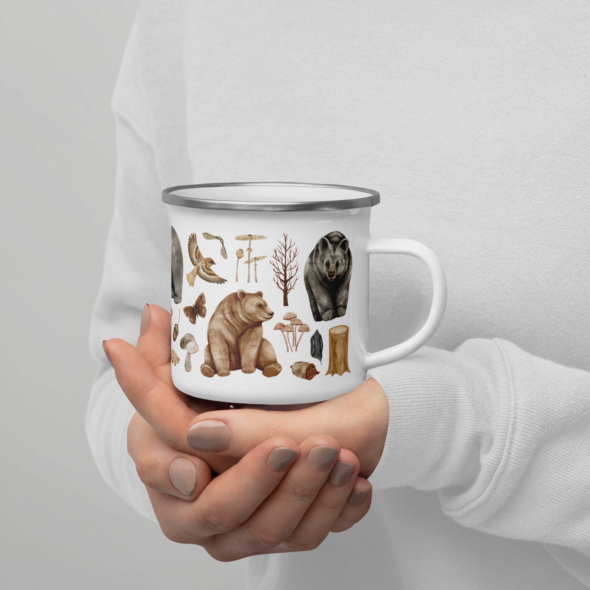 Cottagecore Deer coffee cup Cute Aesthetic mugs Goblincore Book nook fall  mug
