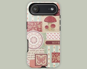 Whimsical Cute Phone Case Thinking Of You Gift | Mushroom Floral Phonecase for iPhone 17 to 11
