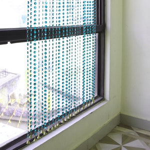 Indian Bohemian Curtain, Glass Crystal String, Gift For Home Decor, Wall Hanging, Hippy Curtain for Doorway, Wedding Decor, Party Decor