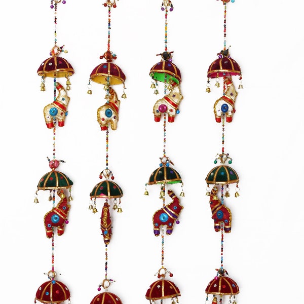 INDIAN HANGING Elephant Wall, Door Decoration Hanging ,Indian Wall Hanging, Gift For Home, Wedding Decor Hanging, String Decorations Boho