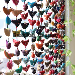 30 Tota Bird Bells Prosperity Hens Mobile String Decoration Indian Home Ornaments Decoration gift For home Wedding Decoration Boho Decor