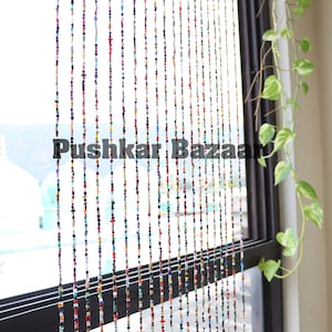 Bohemian Curtain , Glass Beads , Beaded Curtain , Hippy Curtain for Doorways , Bell Strings , Glass Beads Strands , Gemstones