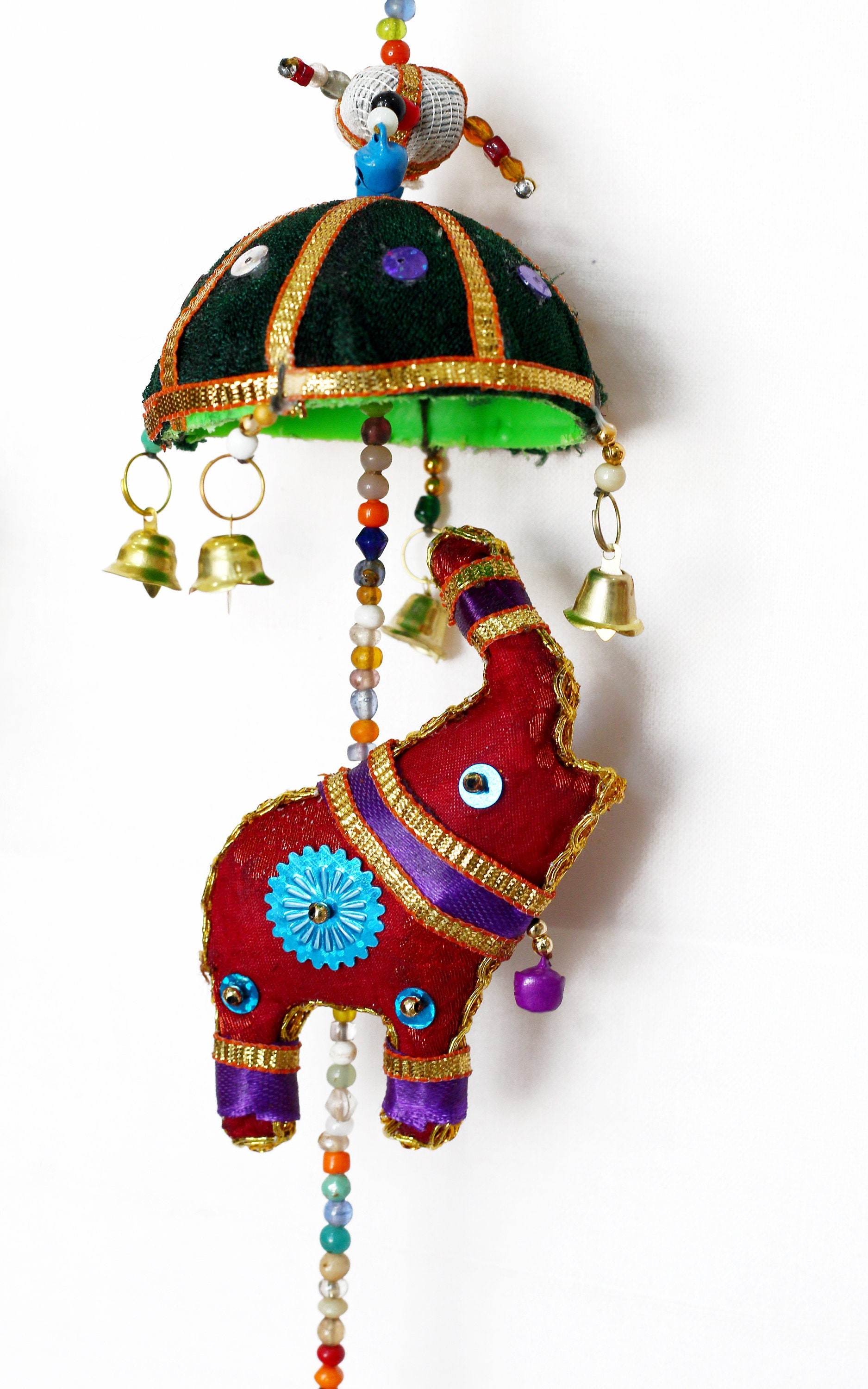 Elephant Wall Hanging With Umbrella Decoration Handcrafted Etsy