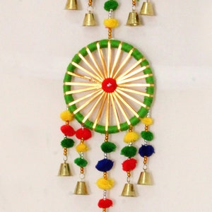 Indian Decoration Dream catchers, Indian Wedding Decoration, Mehndi Decor, Party Backdrop, pom pom Hanging, Gota Hangings, Home Decor