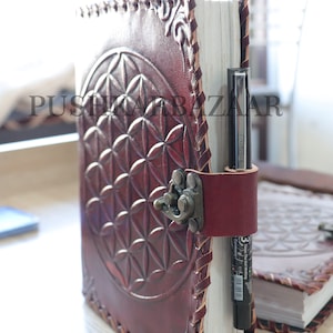 Handmade Journal, Leather Notebook, Genuine Leather Journal, Leather Dairy, Handmade paper Bound Journal With Lock, Gift for Thanksgiving