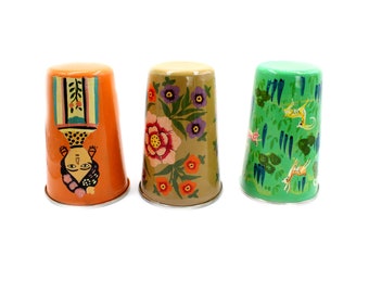 Kashmiri Hand-painted Stainless Steel Glass, hand painted tumblers, Gift For Home Decor, Christmas Gift