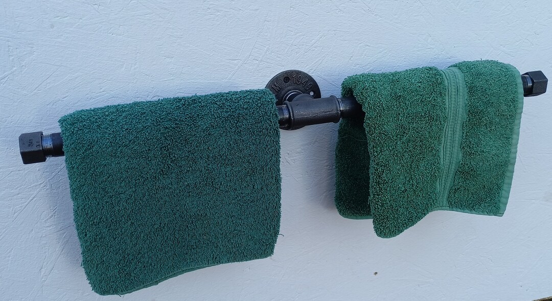 Industrial Style Towel Rack Double Industrial Style Vintage Made of