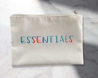 floral "essentials" makeup bag